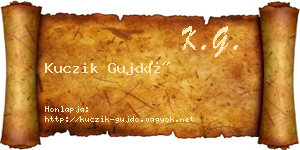 Kuczik Gujdó névjegykártya
